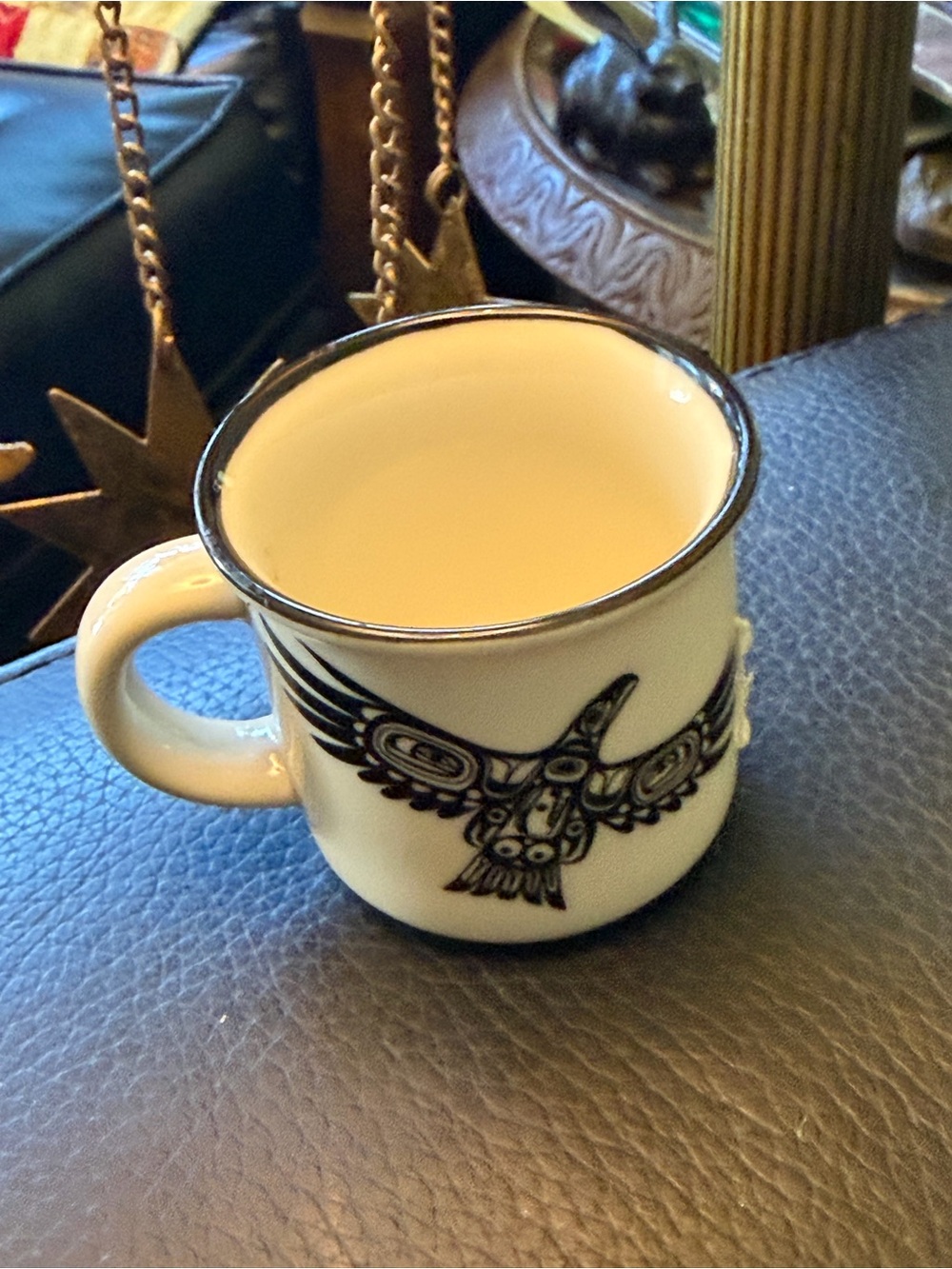 Vintage Ceramic Native American Soaring Eagle Espresso Mug